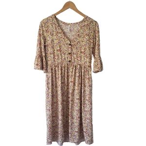 Journey Five Floral Dress. Cottage. Bohemian. Size Small. Yellow Orange …